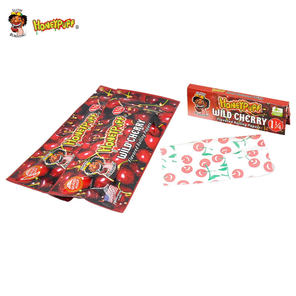 Honey Puff Extra Flavored Rolling Paper 1 1/4 - Wild Cherry - Image 2