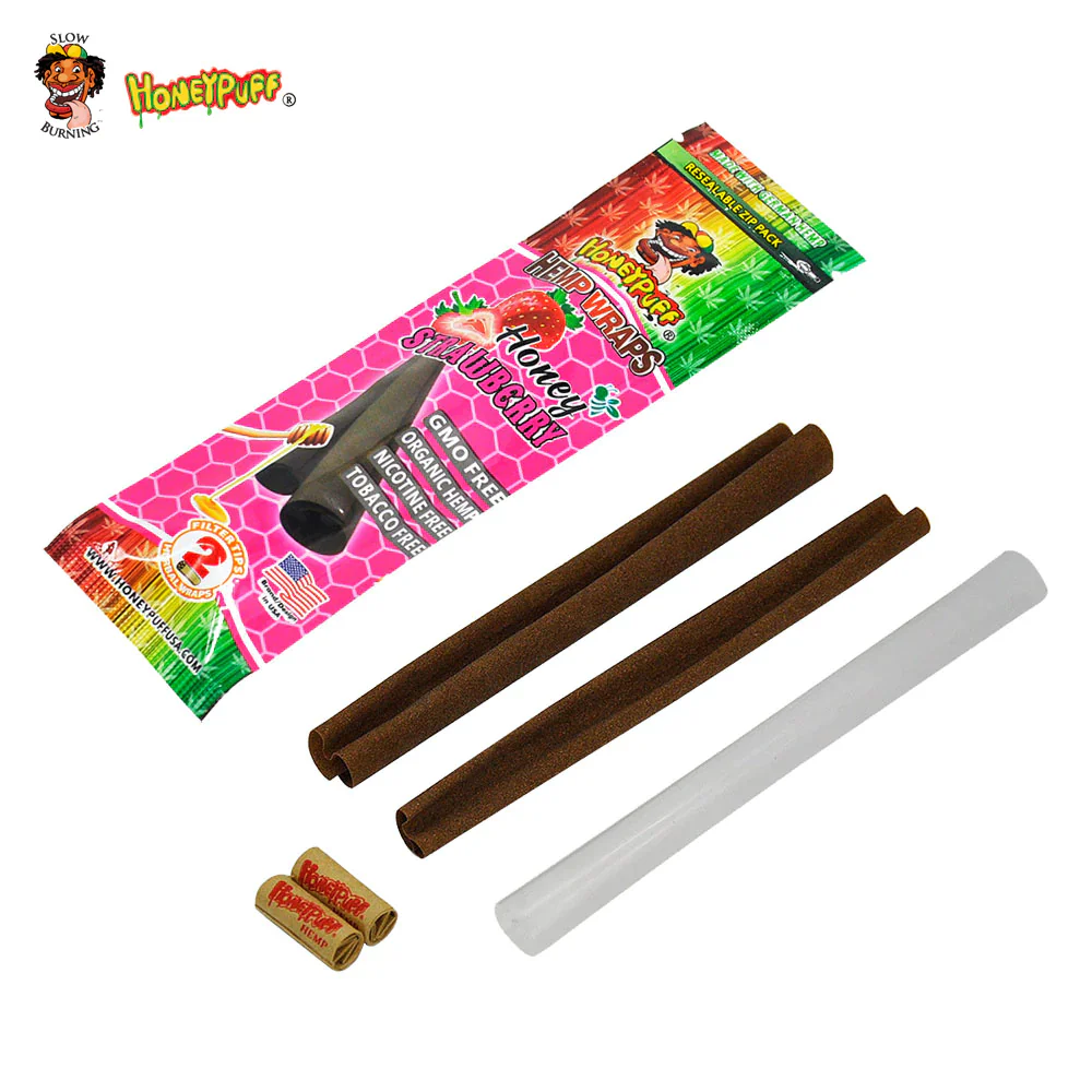 Honey Puff Flavoured Hemp Wrap - Honey Strawberry (2pk) - Image 2