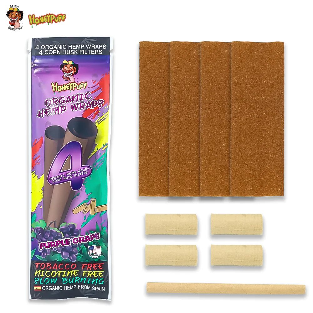 Honey Puff Organic Hemp Wrap -Purple Grape (4pk) - Image 3