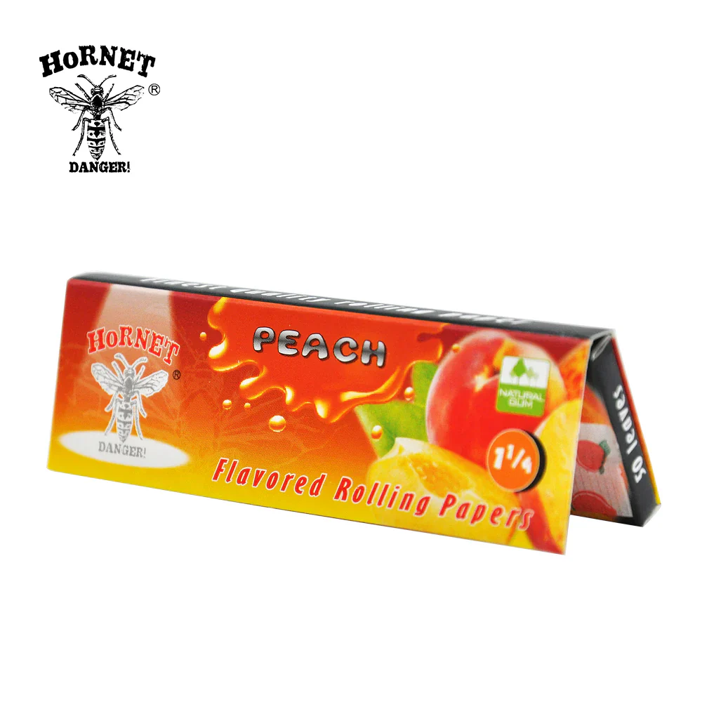 Hornet Flavored Rolling Paper 1 1/4 - Peach