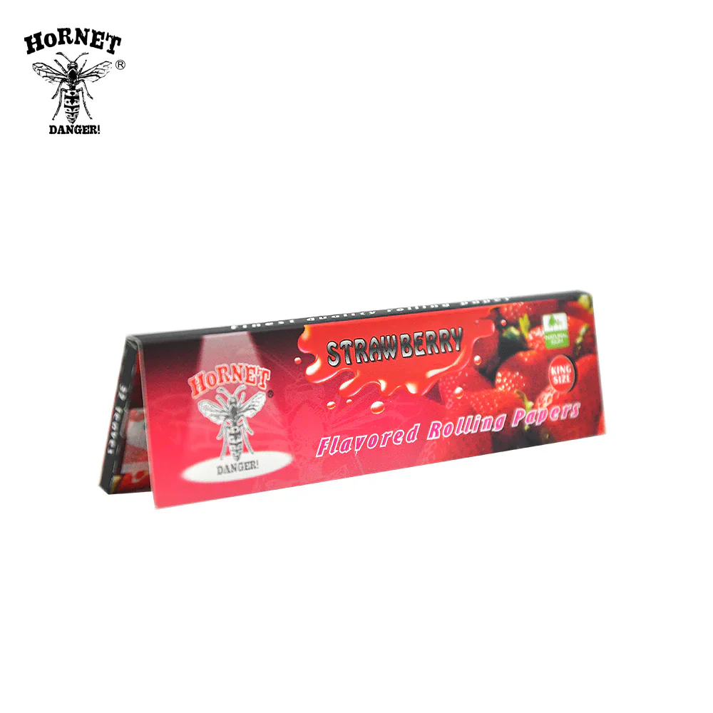 Hornet Flavored Rolling Paper King Size - Strawberry