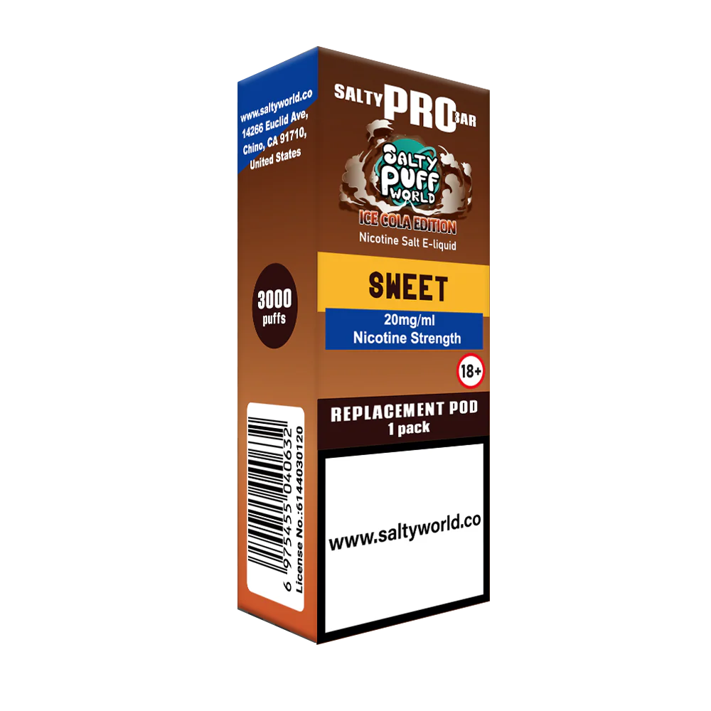 [Ice Cola Ed.] Sweet -Salty Pro Bar Replacement Pod 11.4mg/mL - Image 2