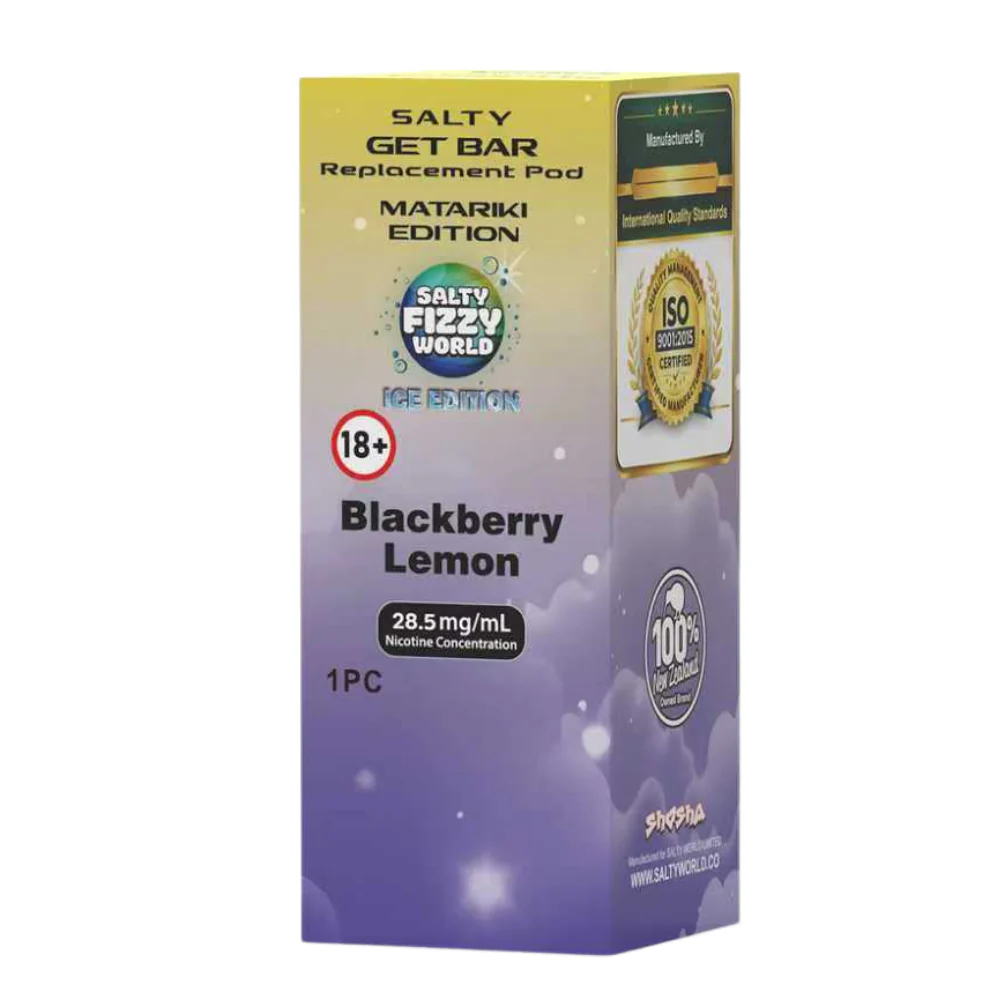 [Ice Ed.] Blackberry Lemon - Salty Get Bar Pre-filled Pod |Matariki Edition 28.5mg/mL - Image 2