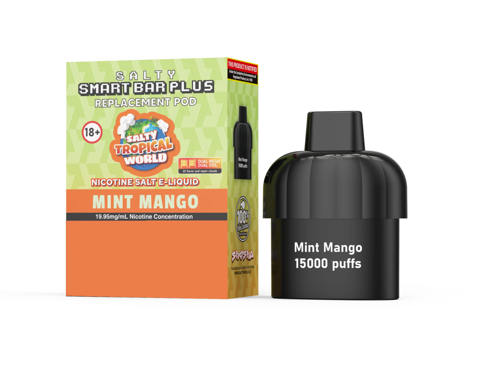 Mint Mango -Salty Smart Bar PLUS Pre-filled Pod 19.95mg/mL