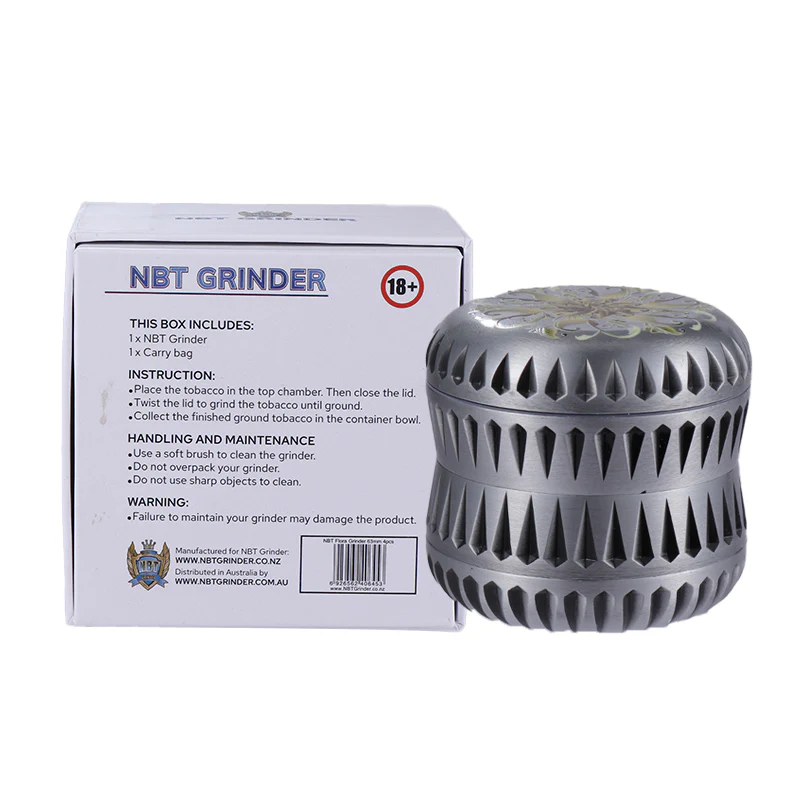 NBT Metal FLORA Grinder 63mm 4xParts - Image 3