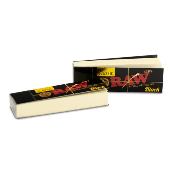 RAW CLASSIC BLACK Unrefined Tips - 50 Tips