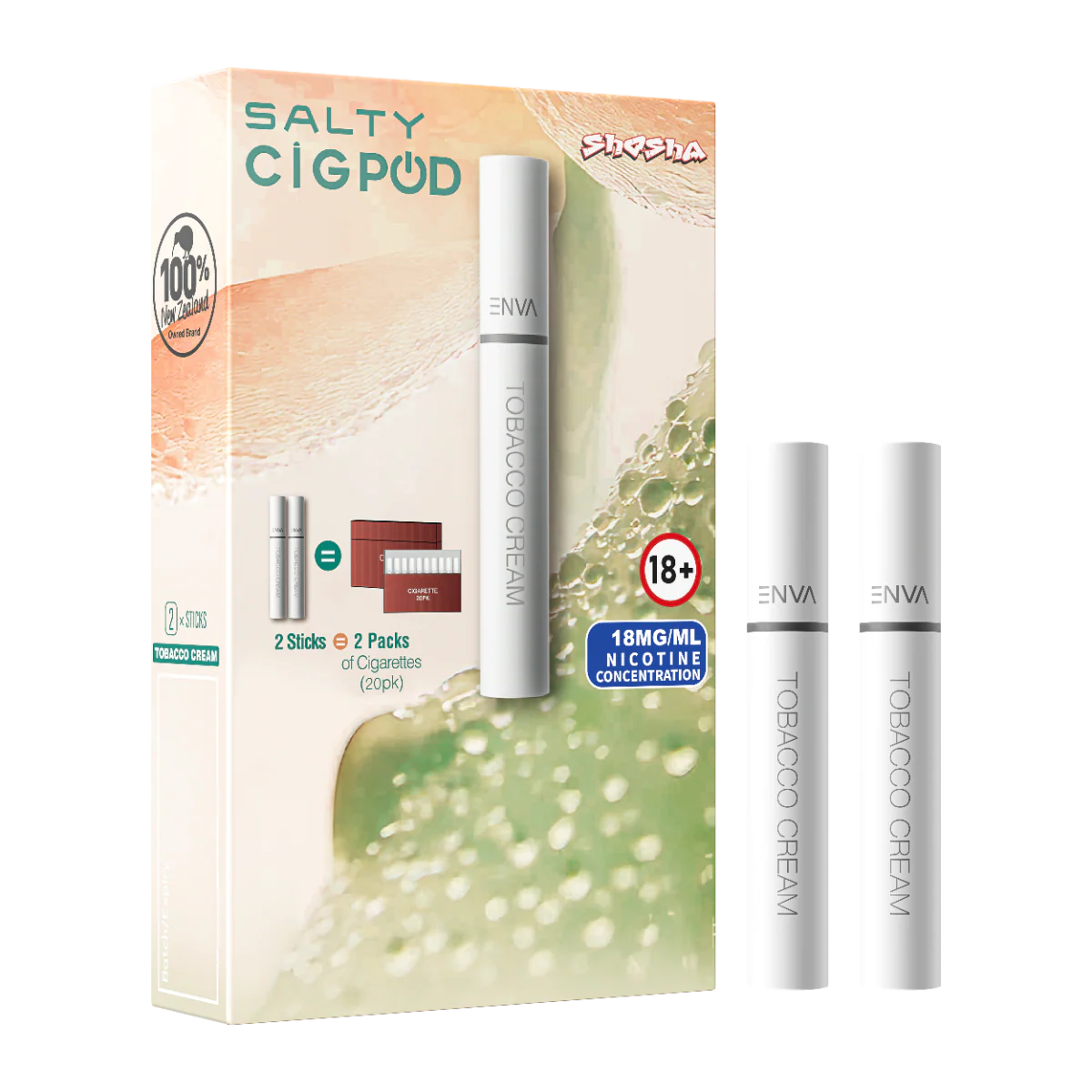 Salty Cig Pod Stick Tobacco Cream 2pk