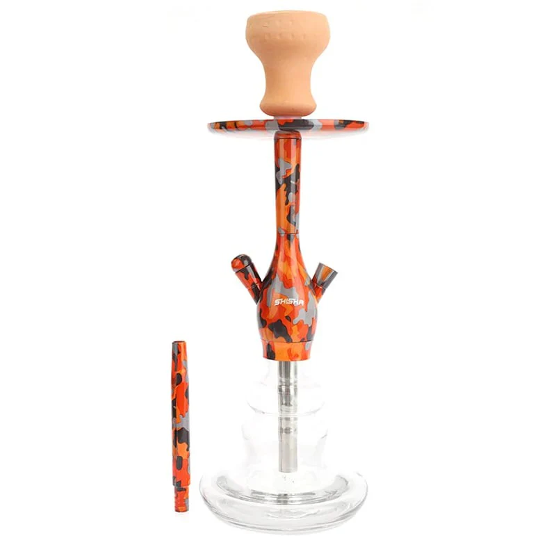 Shisha Glass Camo style Hookah 1xHose 35cm