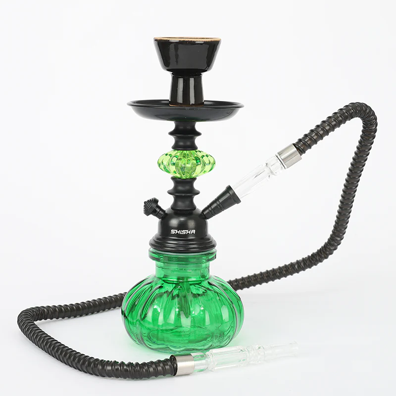 Shisha Glass Flower Hookah 1xHose 22cm - Image 2