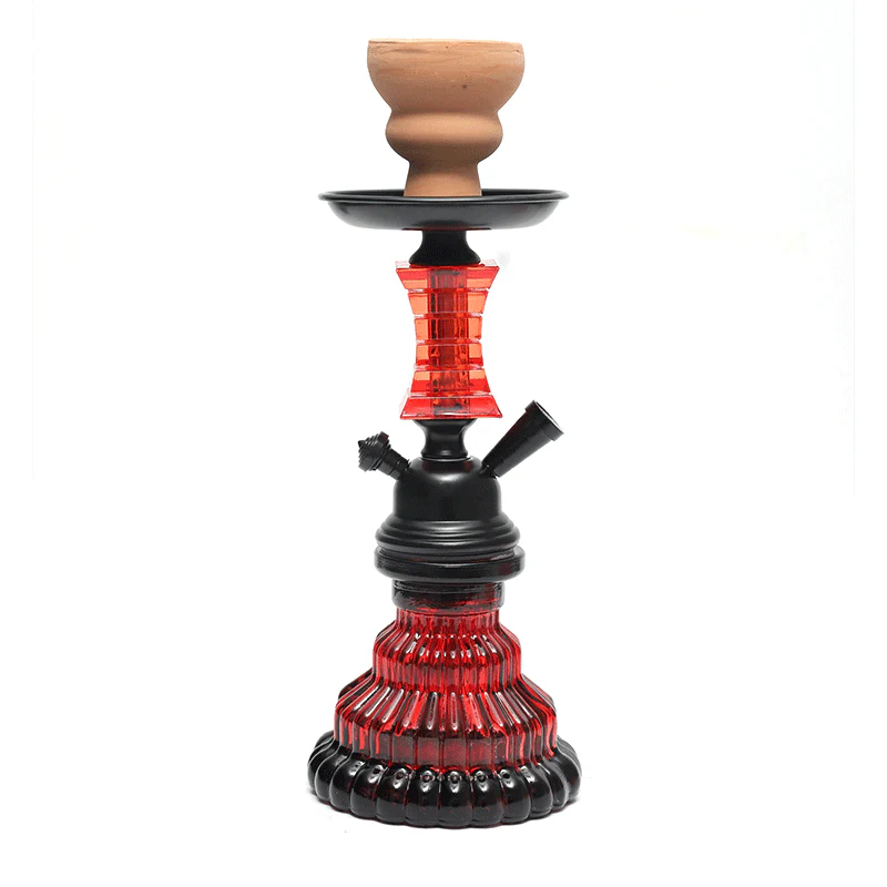 Shisha Glass Hourglass Hookah 1xHose 22cm