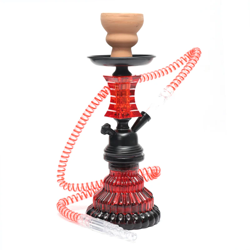 Shisha Glass Hourglass Hookah 1xHose 22cm - Image 2