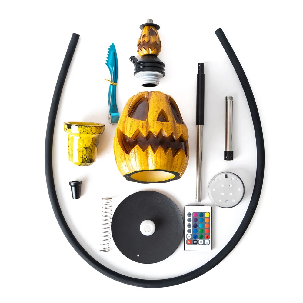 Shisha Glass SS18 Pumpkin Hookah 33cm with LED light - Image 3