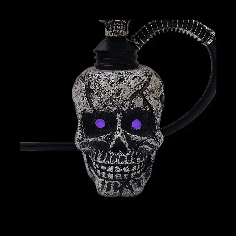 Shisha Glass SS19 Skull Hookah with LED 35cm - Image 3