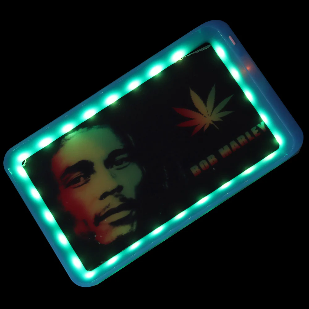 ShishaGlass 7-Color Glow Blue Rolling Tray - Image 3