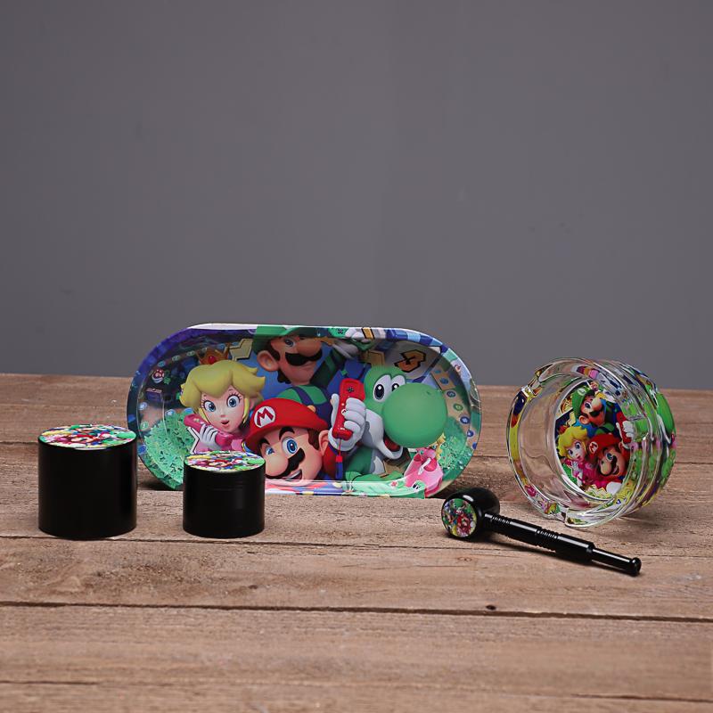 Shishaglass Complete Smoking Set Box (Pipe,Grinder,Ash Tray,Rolling Tray,Jar) - Image 2