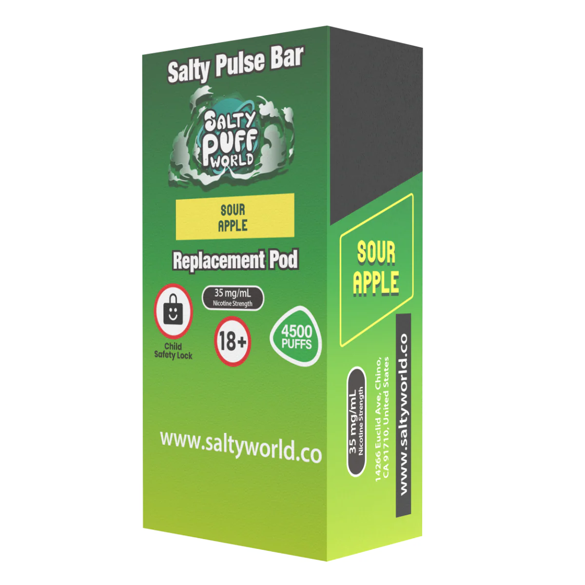 Sour Apple -Salty Pulse Bar Replacement Pod 19.95mg/mL
