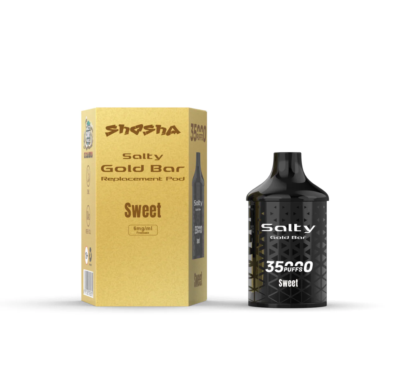 Sweet -Salty GOLD Bar Replacement Pod 6mg/mL
