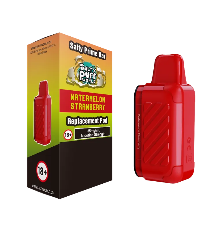 Watermelon Strawberry -Salty Prime Bar Replacement Pod 19.95mg/mL